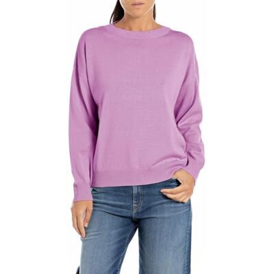 DK3566.000.G23670 Replay Sweter damski, 666 Almond Pink, XL DK3566.000.G23670 Replay Sweter damski, 666 Almond Pink, XL