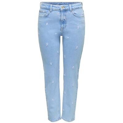 15379244-5069511 ONLY Onlemily dżinsy damskie o prostym kroju, długość do kostek, jasnoniebieski (light blue denim), 30W / 32L 15379244-5069511 ONLY Onlemily dżinsy damskie o prostym kroju, długość do kostek, jasnoniebieski (light blue denim), 30W / 32L
