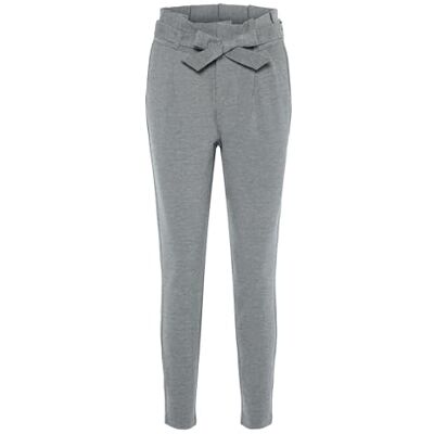 10219585 VERO MODA Damskie spodnie do kostek, wysoki stan, luźny krój, paperbag, Medium Grey Melange, 52W / 32L 10219585 VERO MODA Damskie spodnie do kostek, wysoki stan, luźny krój, paperbag, Medium Grey Melange, 52W / 32L