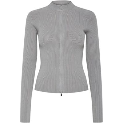 17154211 PIECES PCCRISTA LS Zip Knit Cardigan NOOS BC, Ultimate Grey, XL 17154211 PIECES PCCRISTA LS Zip Knit Cardigan NOOS BC, Ultimate Grey, XL
