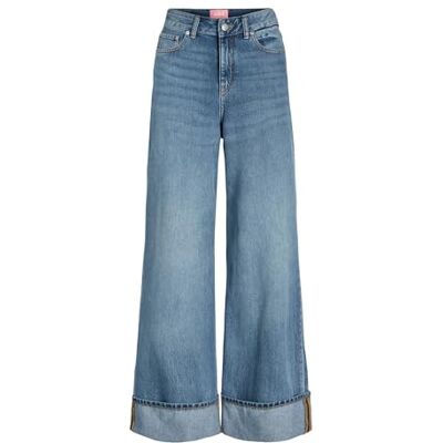 12280183-4788871 JACK & JONES Jxtokyo Wide Fold Hw Jeans R254 DNM Sn, niebieski (medium blue denim), 32W / 30L 12280183-4788871 JACK & JONES Jxtokyo Wide Fold Hw Jeans R254 DNM Sn, niebieski (medium blue denim), 32W / 30L