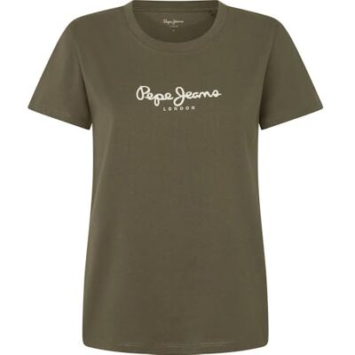 PL505951676S Pepe Jeans Damska koszulka Fiore, zielona, S, Zielony (zielony liści), S PL505951676S Pepe Jeans Damska koszulka Fiore, zielona, S, Zielony (zielony liści), S