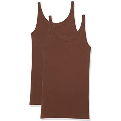 P_AE1108_S2-Brnde-Small Amazon Essentials Damski tank top z cienkim paskiem, 2 sztuki, głęboki brąz, mały P_AE1108_S2-Brnde-Small Amazon Essentials Damski tank top z cienkim paskiem, 2 sztuki, głęboki brąz, mały