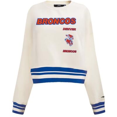 FDBC43977 Pro Standard Damska bluza NFL Denver Broncos Retro Classics Crewneck Eggshell/Royal Blue S FDBC43977 Pro Standard Damska bluza NFL Denver Broncos Retro Classics Crewneck Eggshell/Royal Blue S