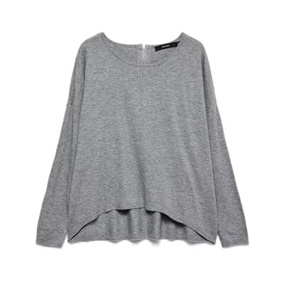 10319443_MediumGreyMelange VERO MODA VMBREEZE bluzka damska sweter, Medium Grey Melange, XL 10319443_MediumGreyMelange VERO MODA VMBREEZE bluzka damska sweter, Medium Grey Melange, XL