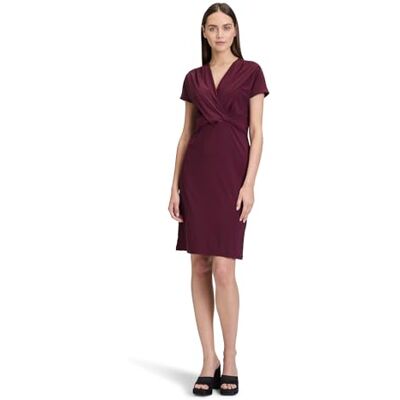 1902/7279 Kreskówka damska sukienka, ciemny bakłażan, 38 1902/7279 Kreskówka damska sukienka, ciemny bakłażan, 38