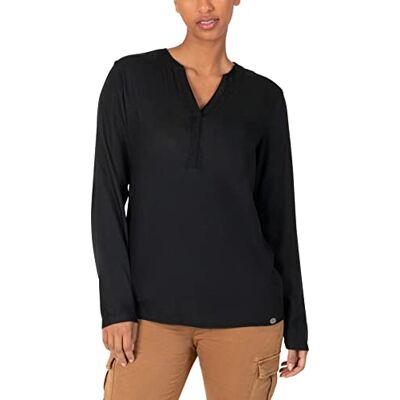 13-10118-40-1367 Timezone Bluzka damska Tape Henley Blouse, czarny, L 13-10118-40-1367 Timezone Bluzka damska Tape Henley Blouse, czarny, L
