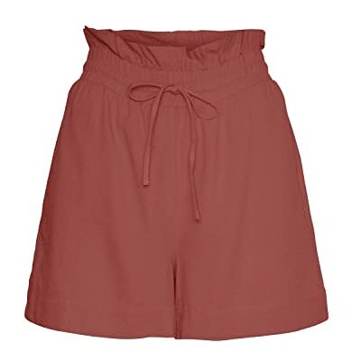 10282521 Vero Moda VMMYMILO HW Paperbag Spodenki Wvn GA Marsala, XS damskie, Marsala, XS 10282521 Vero Moda VMMYMILO HW Paperbag Spodenki Wvn GA Marsala, XS damskie, Marsala, XS