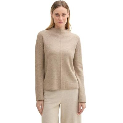 1042993 TOM TAILOR Sweter damski, 14854 Blush Grey Melange, XXL 1042993 TOM TAILOR Sweter damski, 14854 Blush Grey Melange, XXL