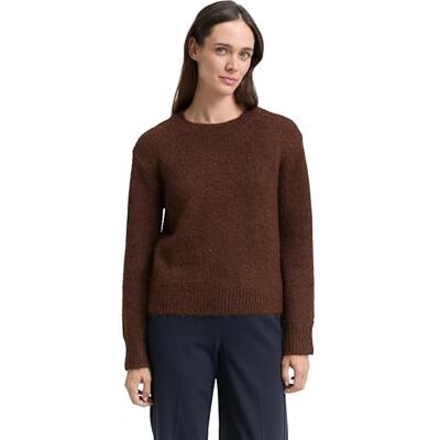 1049144 TOM TAILOR Sweter damski, 39062 – Dark Pecan Brown Melange, XXL 1049144 TOM TAILOR Sweter damski, 39062 – Dark Pecan Brown Melange, XXL