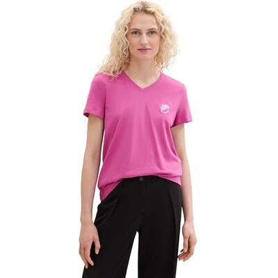 1041570 TOM TAILOR T-shirt damski, 35275 Bujna orchidea, XXL 1041570 TOM TAILOR T-shirt damski, 35275 Bujna orchidea, XXL
