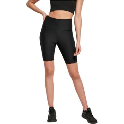 TB4351 Urban Classics M?skie szorty damskie z wysokim stanem Rib Lace Hem Cycle, czarny, M TB4351 Urban Classics M?skie szorty damskie z wysokim stanem Rib Lace Hem Cycle, czarny, M