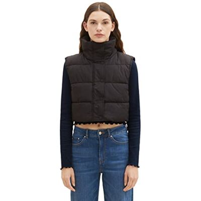 1036570 Damska kamizelka puchowa TOM TAILOR z denimu, 14482-głęboka czerń, M 1036570 Damska kamizelka puchowa TOM TAILOR z denimu, 14482-głęboka czerń, M