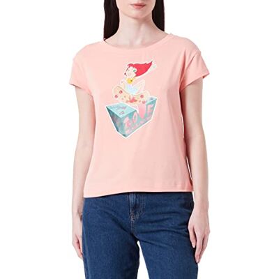 W 4 F30 3D E 1951 Love Moschino Damska koszulka bokserska z krótkim rękawem z nadrukiem łyżwiarskim, Rosa, 40 W 4 F30 3D E 1951 Love Moschino Damska koszulka bokserska z krótkim rękawem z nadrukiem łyżwiarskim, Rosa, 40