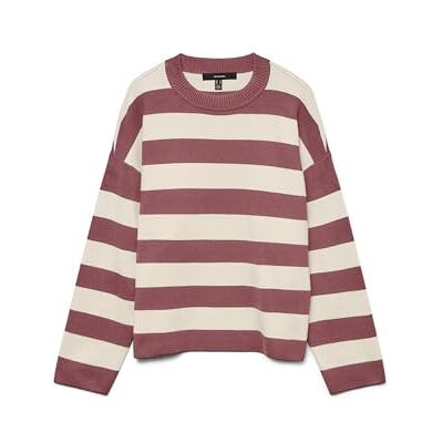 10331849-4861336 VERO MODA Vmsilje Ls O-Neck Boxy sweter Noos, Ró?owo-br?zowy, L 10331849-4861336 VERO MODA Vmsilje Ls O-Neck Boxy sweter Noos, Ró?owo-br?zowy, L