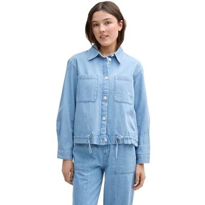 1046683 TOM TAILOR Denim Damska kurtka dżinsowa, 10117 Used Bleached Blue Denim, L 1046683 TOM TAILOR Denim Damska kurtka dżinsowa, 10117 Used Bleached Blue Denim, L