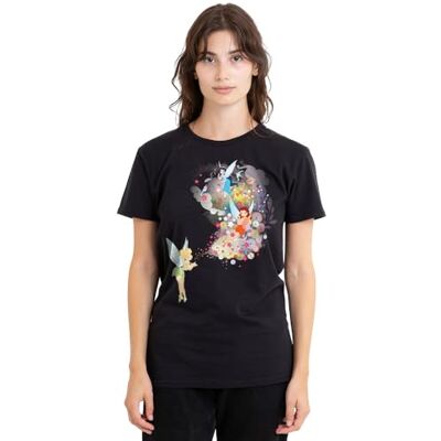 UKWT2-01-DSNY10272 Fairies Tinker Bell, Rosetta, Silvermist Floral Fun damska koszulka, czarna, XXL, Czarny, XXL UKWT2-01-DSNY10272 Fairies Tinker Bell, Rosetta, Silvermist Floral Fun damska koszulka, czarna, XXL, Czarny, XXL