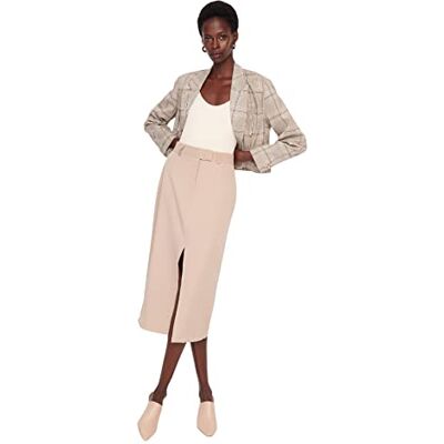 8683047953922 TRENDYOL Women's damska mini spódnica ołówkowa tkanina spódnica spódnica Skirt, Mink Color, 42, Mink Color, 42 8683047953922 TRENDYOL Women's damska mini spódnica ołówkowa tkanina spódnica spódnica Skirt, Mink Color, 42, Mink Color, 42