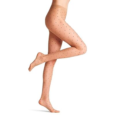 40668 FALKE Kobiety Rajstopy Dot Bicolor 15 DEN W Ti Przezroczyste przezroczyste z wzorem 1 Para, Cieliste Powder 4169, S-M 40668 FALKE Kobiety Rajstopy Dot Bicolor 15 DEN W Ti Przezroczyste przezroczyste z wzorem 1 Para, Cieliste Powder 4169, S-M