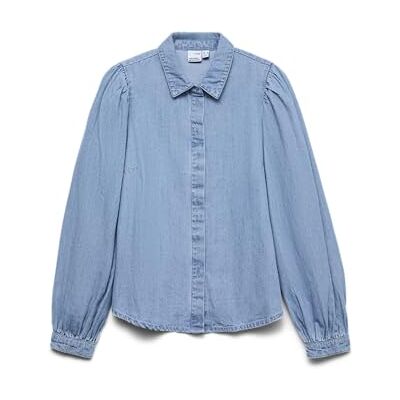 10272328-4949270 Vmnily Ls DNM Shirt, jasnoniebieski (light blue denim), L 10272328-4949270 Vmnily Ls DNM Shirt, jasnoniebieski (light blue denim), L
