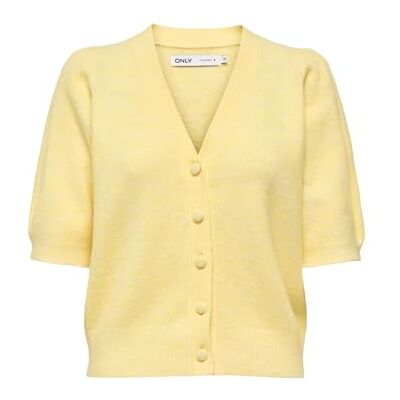15370191-4987951 ONLY Onlliva V-Neck S/S KNT Noos kardigan, żółty, XL 15370191-4987951 ONLY Onlliva V-Neck S/S KNT Noos kardigan, żółty, XL