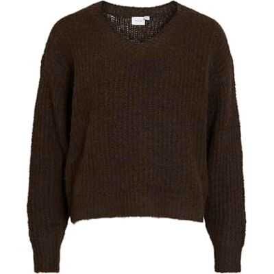 14112721-4931035 Vila mpe dekolt w serek L/S Knit Top Noos, Coffee Bean, XL 14112721-4931035 Vila mpe dekolt w serek L/S Knit Top Noos, Coffee Bean, XL