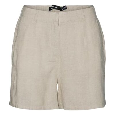 10304669-4737818 Vero Moda Vmmindy Hw Linen Shorts Mix Noos, owsianka, 42 10304669-4737818 Vero Moda Vmmindy Hw Linen Shorts Mix Noos, owsianka, 42