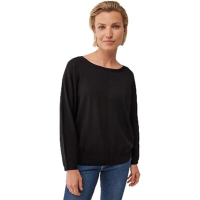 AO0967026W-193911-S Mexx Damski sweter z krótkim rękawem Batsleeve Basic Knit, czarny, S AO0967026W-193911-S Mexx Damski sweter z krótkim rękawem Batsleeve Basic Knit, czarny, S
