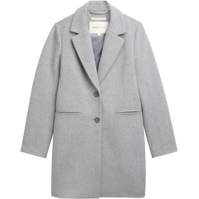 1046689 TOM TAILOR Denim Płaszcz damski, 10658 Cement Grey Mélange, L 1046689 TOM TAILOR Denim Płaszcz damski, 10658 Cement Grey Mélange, L