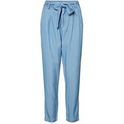 10240442 VERO MODA Vmmia Hr Loose Tie Pant Ga Noos spodnie rekreacyjne, jasnoniebieski (light blue denim), (XS) W / 34L 10240442 VERO MODA Vmmia Hr Loose Tie Pant Ga Noos spodnie rekreacyjne, jasnoniebieski (light blue denim), (XS) W / 34L