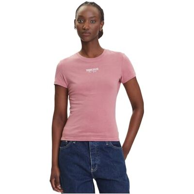 DW0DW20913TI0XL Tommy Jeans Damska koszulka TJW Slim Essential LOGO2 EXT DW0DW20913 S/S T-Shirt, różowa (Tahiti Berry), XL, Różowy (jagoda tahiti), XL DW0DW20913TI0XL Tommy Jeans Damska koszulka TJW Slim Essential LOGO2 EXT DW0DW20913 S/S T-Shirt, różowa (Tahiti Berry), XL, Różowy (jagoda tahiti), XL