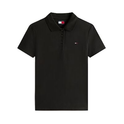 DW0DW20160BDSXS Tommy Jeans Damska koszulka polo TJW Slim Essential SS DW0DW20160 S/S Polo, czarna (czarna), XS, czarny (czarny), XS DW0DW20160BDSXS Tommy Jeans Damska koszulka polo TJW Slim Essential SS DW0DW20160 S/S Polo, czarna (czarna), XS, czarny (czarny), XS