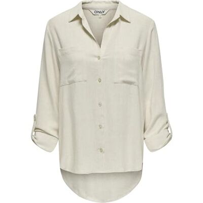 15349102-4763611 ONLY Damska bluzka ONLYASMIN-Siesta LS LI BL Shirt Relaxed Fit XS S M L XL, Moonbeam, XXL 15349102-4763611 ONLY Damska bluzka ONLYASMIN-Siesta LS LI BL Shirt Relaxed Fit XS S M L XL, Moonbeam, XXL