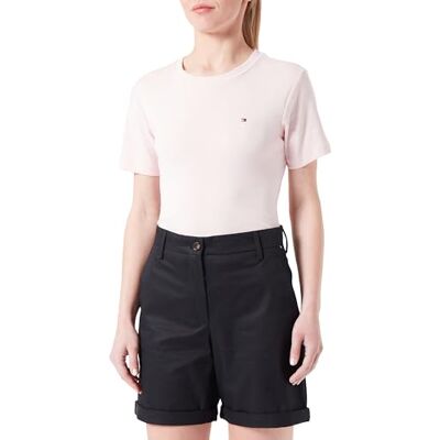 WW0WW41769 Tommy Hilfiger Damskie szorty typu chino CoBlend, Czarny, 72 WW0WW41769 Tommy Hilfiger Damskie szorty typu chino CoBlend, Czarny, 72