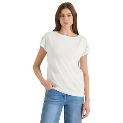 B325304 Cecil T-shirt z klamrą Vanilla White XXL B325304 Cecil T-shirt z klamrą Vanilla White XXL