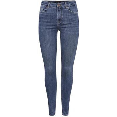 17127649 PIECES Damskie dżinsy skinny fit PCDELLY MW, niebieski (medium blue denim), (XS) W / 32L 17127649 PIECES Damskie dżinsy skinny fit PCDELLY MW, niebieski (medium blue denim), (XS) W / 32L