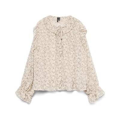 10334562-4852225 Vmpetra Ls Shirt WVN Ga Noos, owsianka, S 10334562-4852225 Vmpetra Ls Shirt WVN Ga Noos, owsianka, S