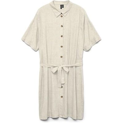 10333791-4822716 VERO MODA Vmthea Ss Short Shirt Dress WVN Noos, Moonbeam, L 10333791-4822716 VERO MODA Vmthea Ss Short Shirt Dress WVN Noos, Moonbeam, L