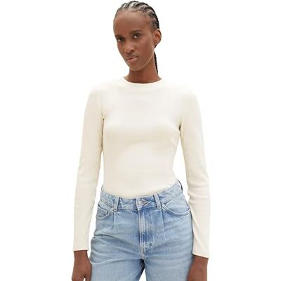 1039346 TOM TAILOR Denim Damska koszulka z długim rękawem, 29511 Soft Neutral Beige, M 1039346 TOM TAILOR Denim Damska koszulka z długim rękawem, 29511 Soft Neutral Beige, M