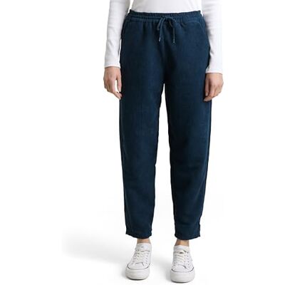 1048357 Tom Tailor Denim Damskie spodnie sztruksowe ze sznurkiem , 38822 Dark Sea Petrol, XS 1048357 Tom Tailor Denim Damskie spodnie sztruksowe ze sznurkiem , 38822 Dark Sea Petrol, XS