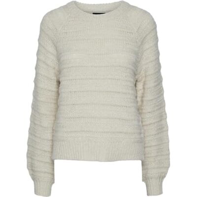 17141111 PIECES Damski sweter z dzianiny Pcjayda Ls O-Neck Knit Noos, brzoza, XL 17141111 PIECES Damski sweter z dzianiny Pcjayda Ls O-Neck Knit Noos, brzoza, XL