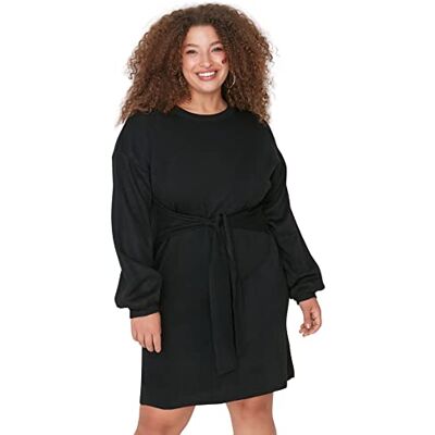 TBBAW23AH00051 Trendyol Damska sukienka mini Shift plus size, czarna, 5XL, Czarny, 5XL TBBAW23AH00051 Trendyol Damska sukienka mini Shift plus size, czarna, 5XL, Czarny, 5XL