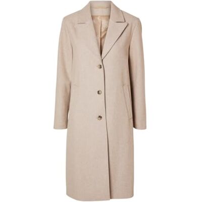 16095985 SELECTED FEMME SLFNEW ALMA WOOL COAT NOOS płaszcz damski, sandał/szczegóły: melanż, 42, Sandshell/Szczegóły: melanż, 42 16095985 SELECTED FEMME SLFNEW ALMA WOOL COAT NOOS płaszcz damski, sandał/szczegóły: melanż, 42, Sandshell/Szczegóły: melanż, 42