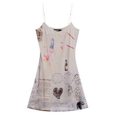 25SWVK33 Desigual Damska sukienka casualowa, brązowy, S 25SWVK33 Desigual Damska sukienka casualowa, brązowy, S