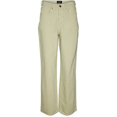 10288257 VERO MODA Women's VMTESSA HR Straight Color GA NOOS Jeans, Reseda, 30/32, Reseda, 30W / 32L 10288257 VERO MODA Women's VMTESSA HR Straight Color GA NOOS Jeans, Reseda, 30/32, Reseda, 30W / 32L