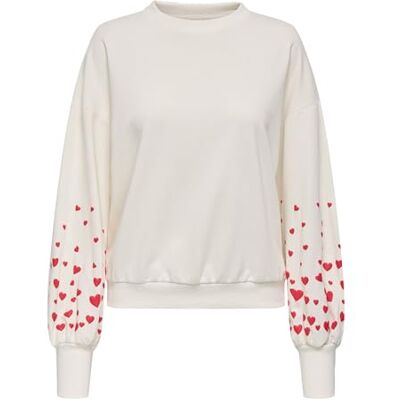 15216364-4911532 Onlbrooke L/S okrągły dekolt Flower SWT Noos, Cloud Dancer, L 15216364-4911532 Onlbrooke L/S okrągły dekolt Flower SWT Noos, Cloud Dancer, L