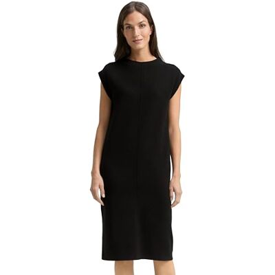 1049463 TOM TAILOR Damska sukienka z dzianiny ze stójką, 14482 – Deep Black, 36 1049463 TOM TAILOR Damska sukienka z dzianiny ze stójką, 14482 – Deep Black, 36