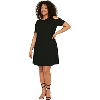 TBBSS22EL2986 Trendyol Sukienka Curve Plus Size czarna, Czarny, 3XL TBBSS22EL2986 Trendyol Sukienka Curve Plus Size czarna, Czarny, 3XL
