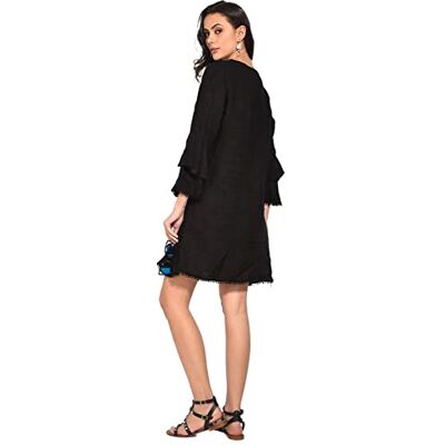 BFDRSD-100175-L Bonateks Sukienka Casualowa, Piaskowy, L Damski, piasek, L BFDRSD-100175-L Bonateks Sukienka Casualowa, Piaskowy, L Damski, piasek, L