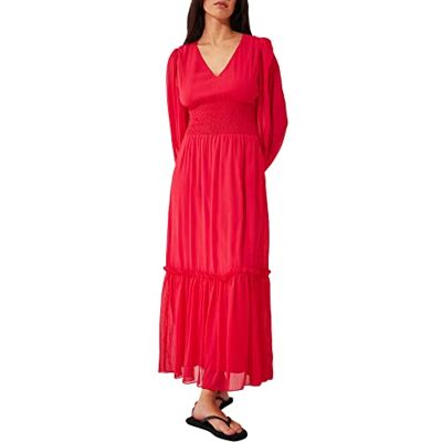 1100-006353 NA-KD Damska sukienka z wąskimi detalami na kostce na co dzień, magenta, 38 1100-006353 NA-KD Damska sukienka z wąskimi detalami na kostce na co dzień, magenta, 38